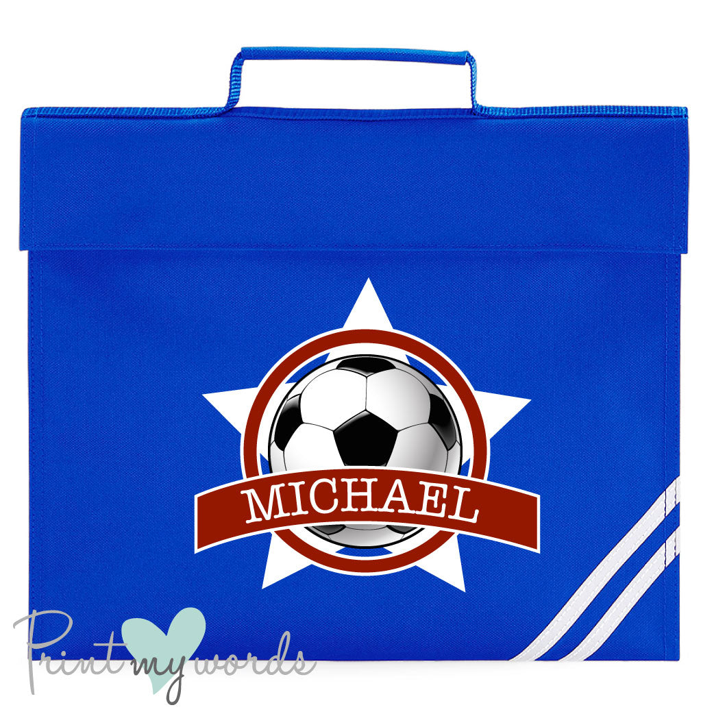 Children's Personalised Football School Book Bag