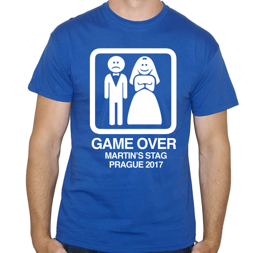 Game Over Personalised Stag T Shirt Print My Words