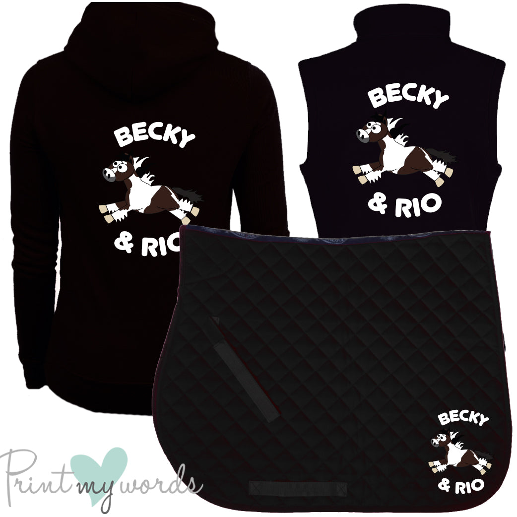 'Ginny' Ladies Personalised Matching Equestrian Set - Plodders Design