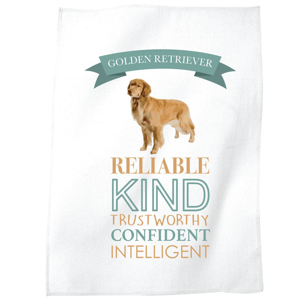 Golden Retriever Dog Tea Towel