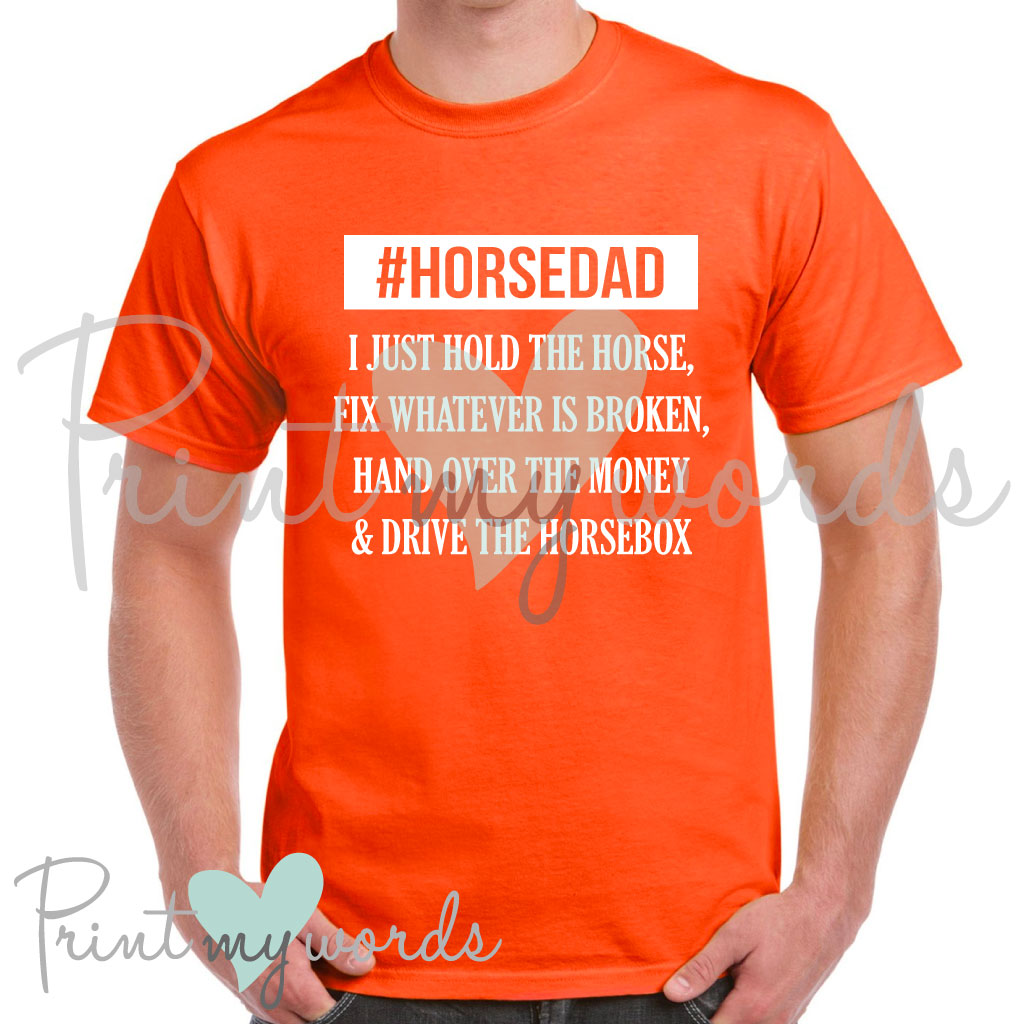 Men's Funny Horse Dad #HORSEDAD T-Shirt Polo Shirt