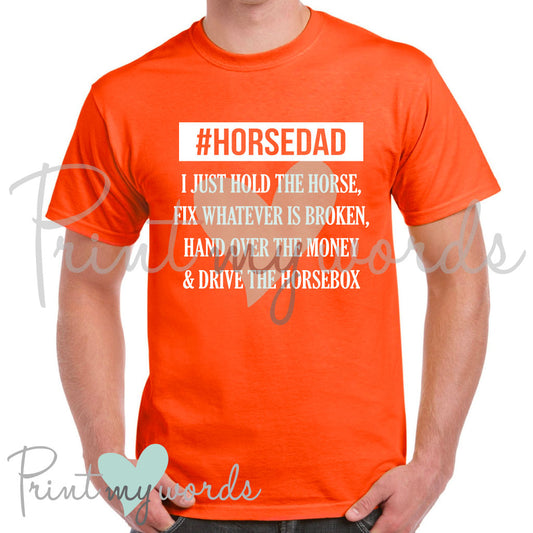 Men's Funny Horse Dad #HORSEDAD T-Shirt Polo Shirt