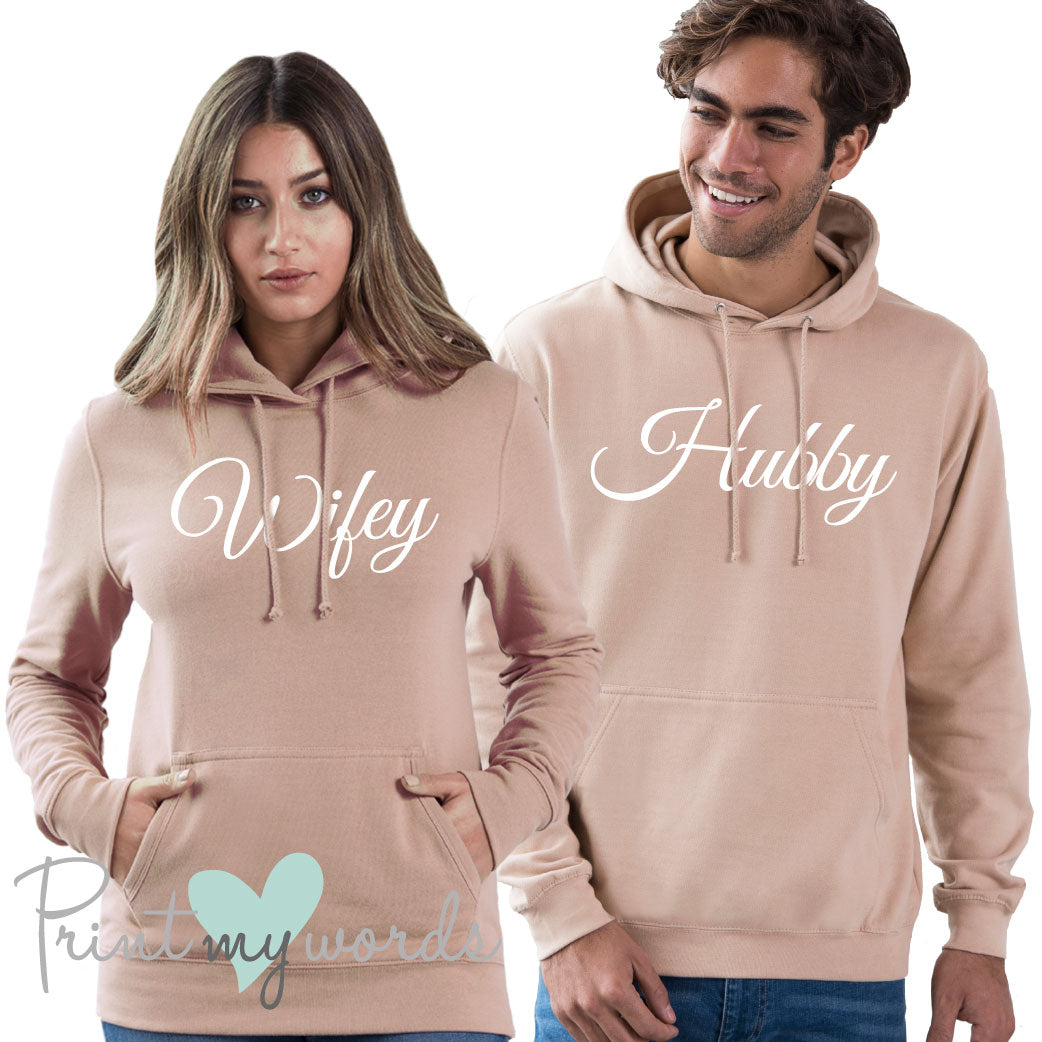 Hubby and Wifey Couple Hoodies x2