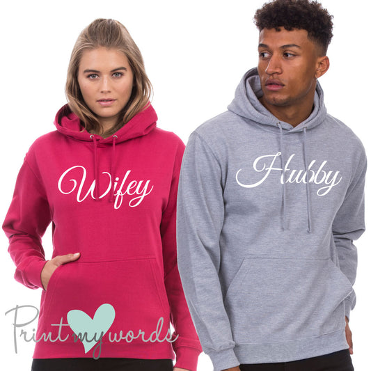 Hubby and Wifey Couple Hoodies x2