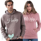 Hubby and Wifey Couple Hoodies x2
