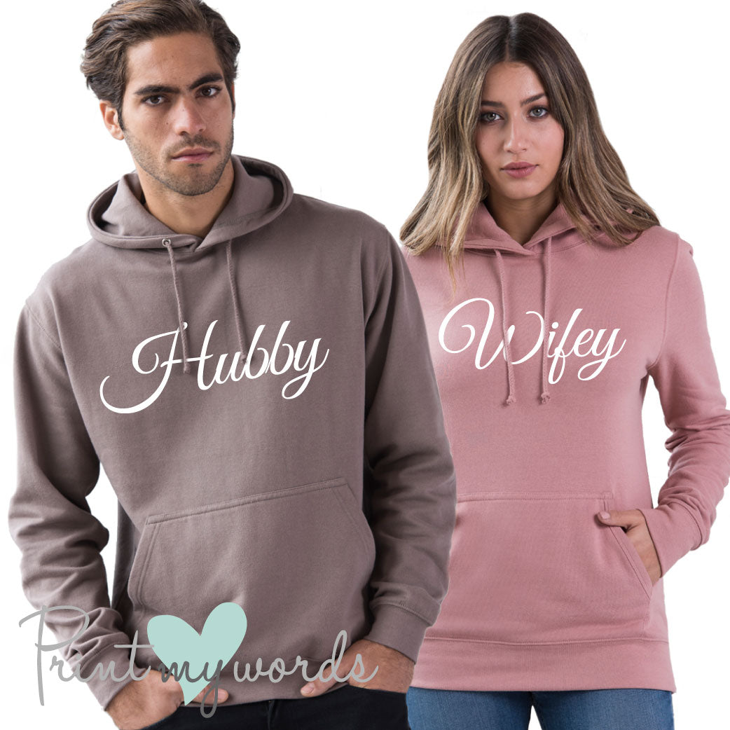 Hubby and Wifey Couple Hoodies x2