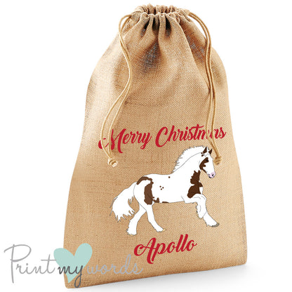 Personalised Heavy Horse Equestrian Christmas Sack - made to resemble your horse