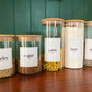 Modern Pantry Organisation Storage Jar Labels - Essentials Collection 30 pack