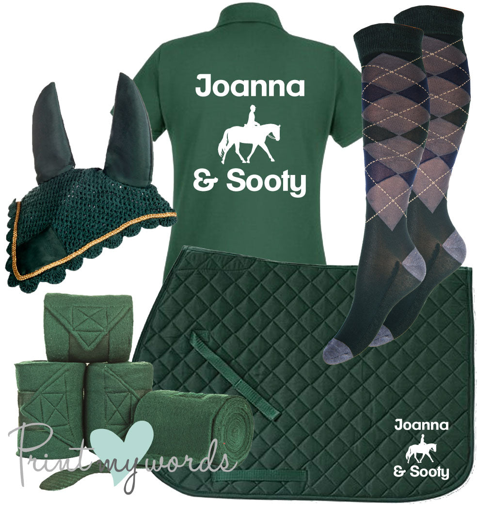 'Ivy' Ladies Personalised Matching Equestrian Set - Dressage Design