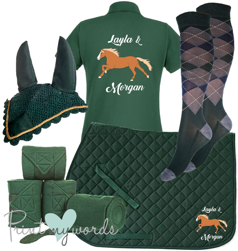 'Ivy' Ladies Personalised Matching Equestrian Set - Elegant Design
