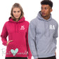 Personalised Initials Couple Hoodies x2