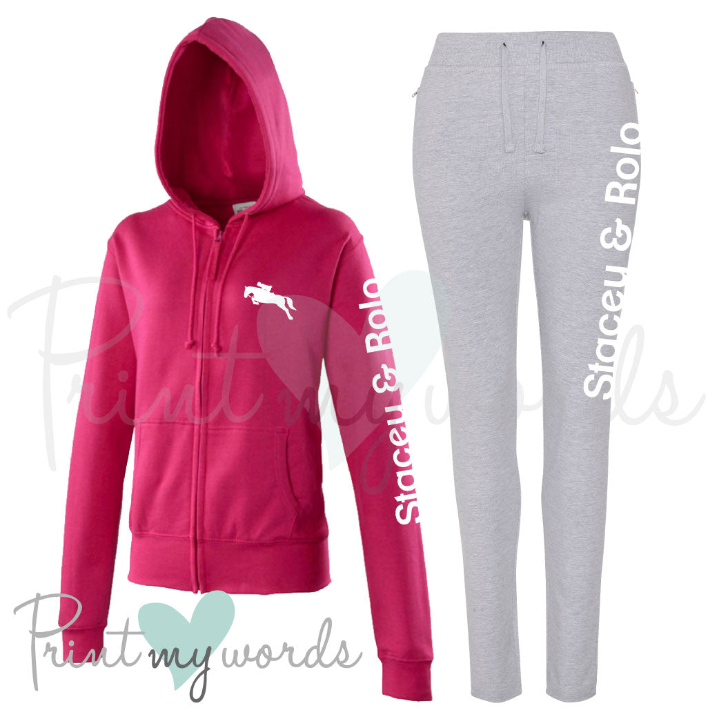 Ladies Personalised Equestrian Tracksuit - Jumping Design