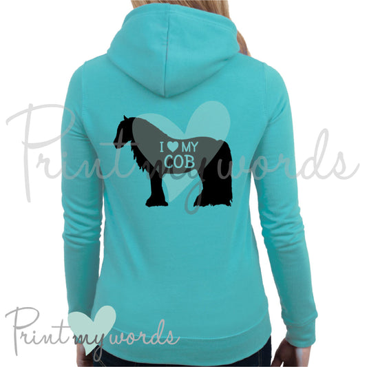 (Size 10) Ladies I Love My Cob Equestrian Hoodie