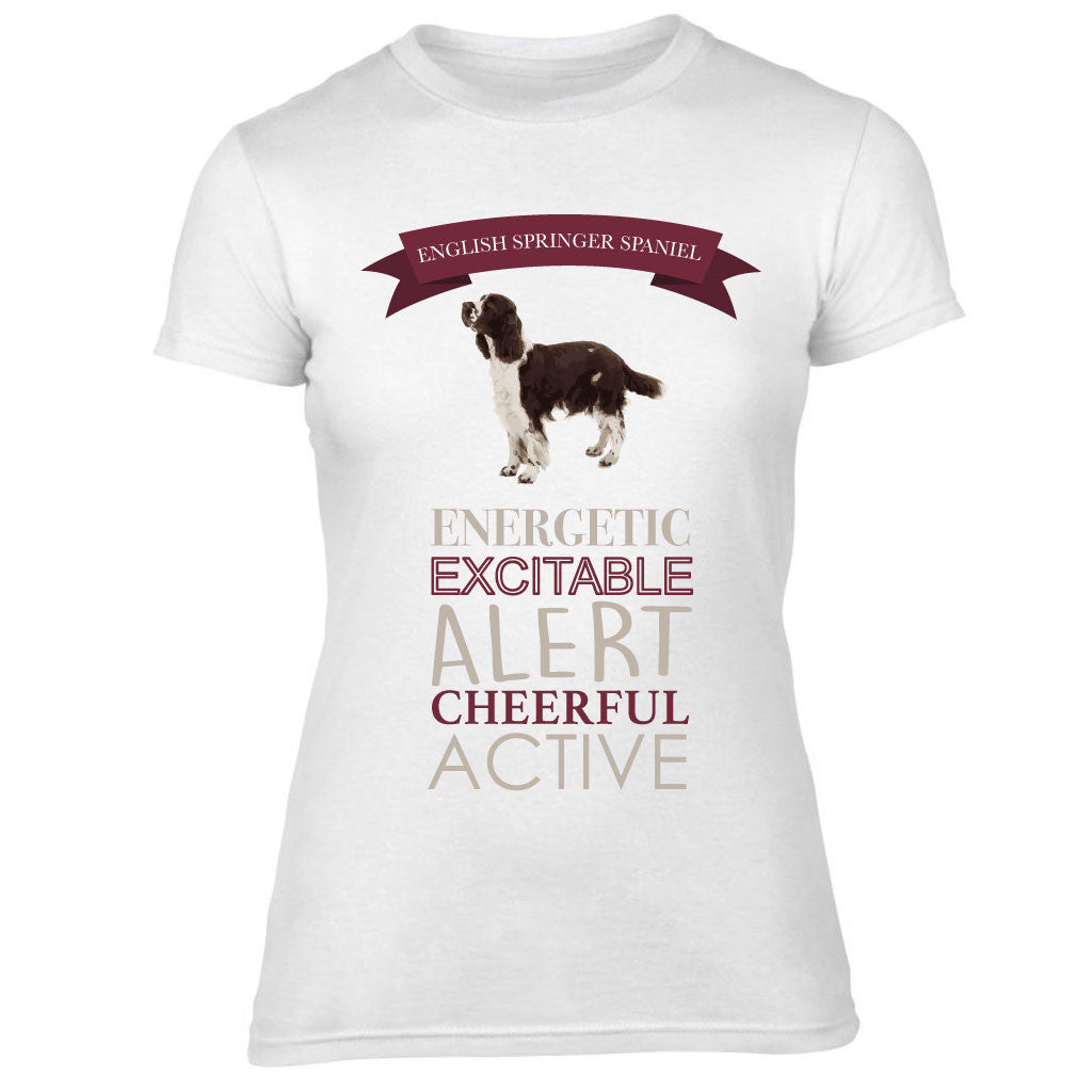 Ladies English Springer Spaniel Dog Breed T-Shirt
