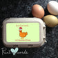 Personalised Just Got Laid Funny Poultry Chicken Hen Egg Box Labels x 12