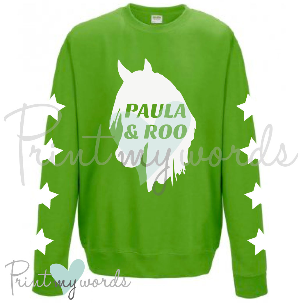 Unisex Personalised XC Cross Country Equestrian Sweatshirt - Horse Head Design