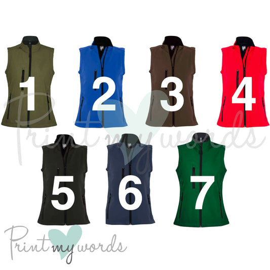 Ladies Personalised Equestrian Luxe Softshell Gilet Bodywarmer - Own Logo