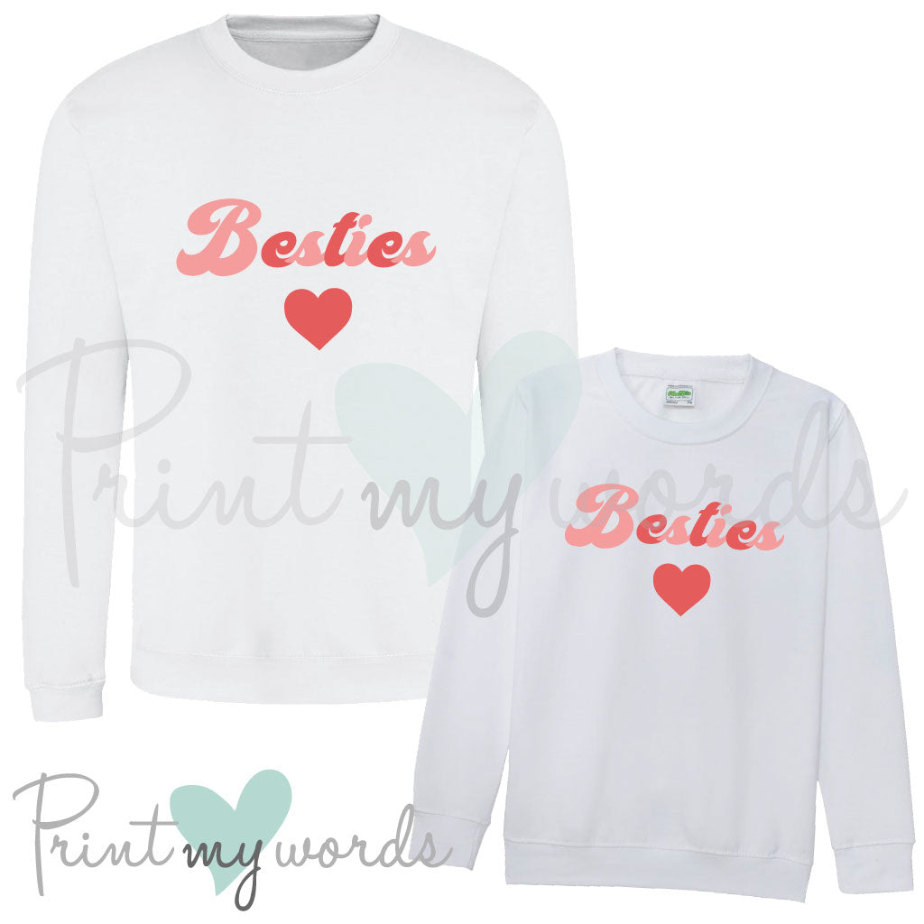 Mum & Me Matching Sweatshirts Twinning Outfits - Besties