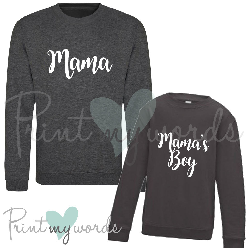 Mum & Me Matching Sweatshirts Twinning Outfits - Mama's Boy