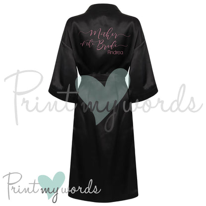 Personalised Satin Wedding Bridal Robe Dressing Gown - Mother Of The Bride
