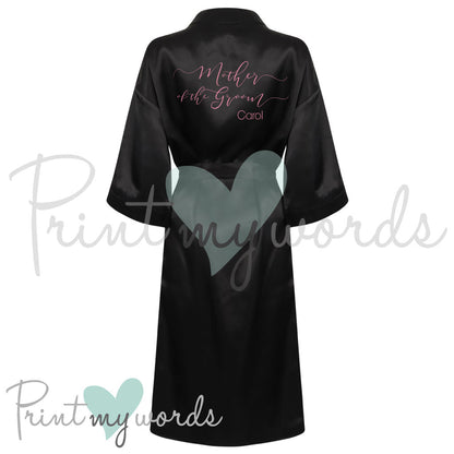 Personalised Satin Wedding Bridal Robe Dressing Gown - Mother Of The Groom