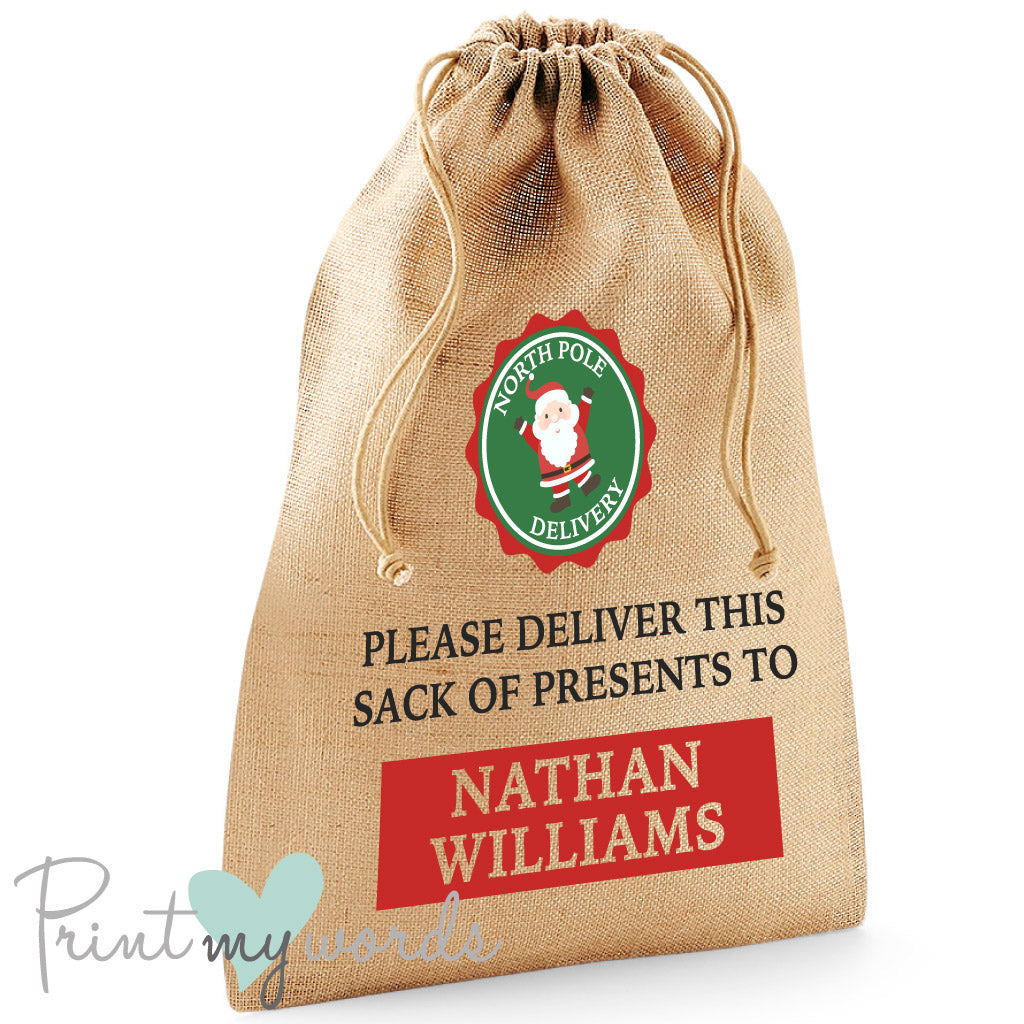 Personalised Christmas Sack - North Pole Delivery