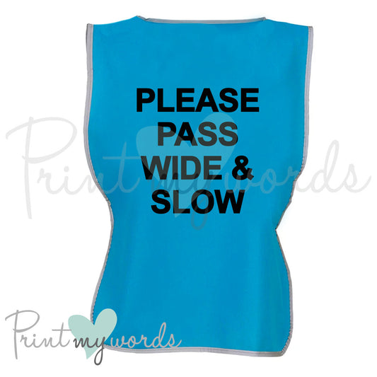 High Visibility Hi Vis Equestrian Reflective Vest Tabard Waistcoat PLEASE PASS WIDE & SLOW hi-viz