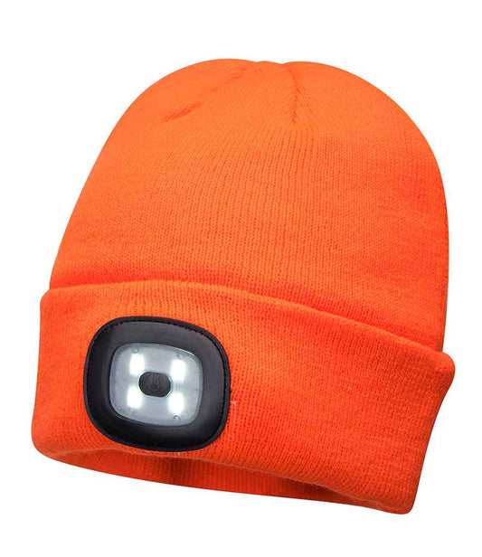 Official PW&S High Visibility Hi Vis Equestrian Horse Rider Beanie Hat LED RECHARGEABLE
