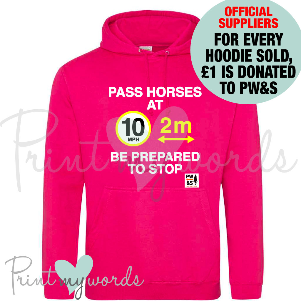 Official PW&S Unisex Informative Equestrian Road Safety Hoodie