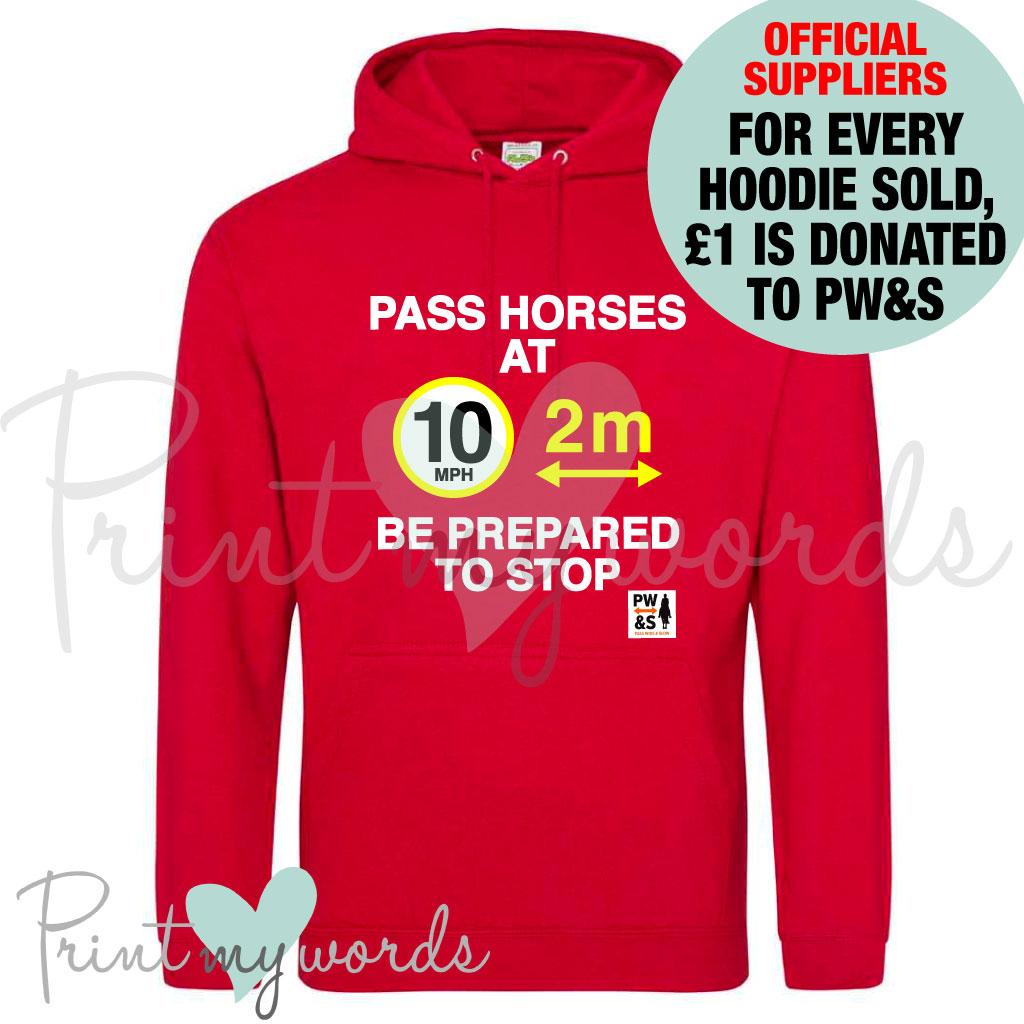 Official PW&S Unisex Informative Equestrian Road Safety Hoodie