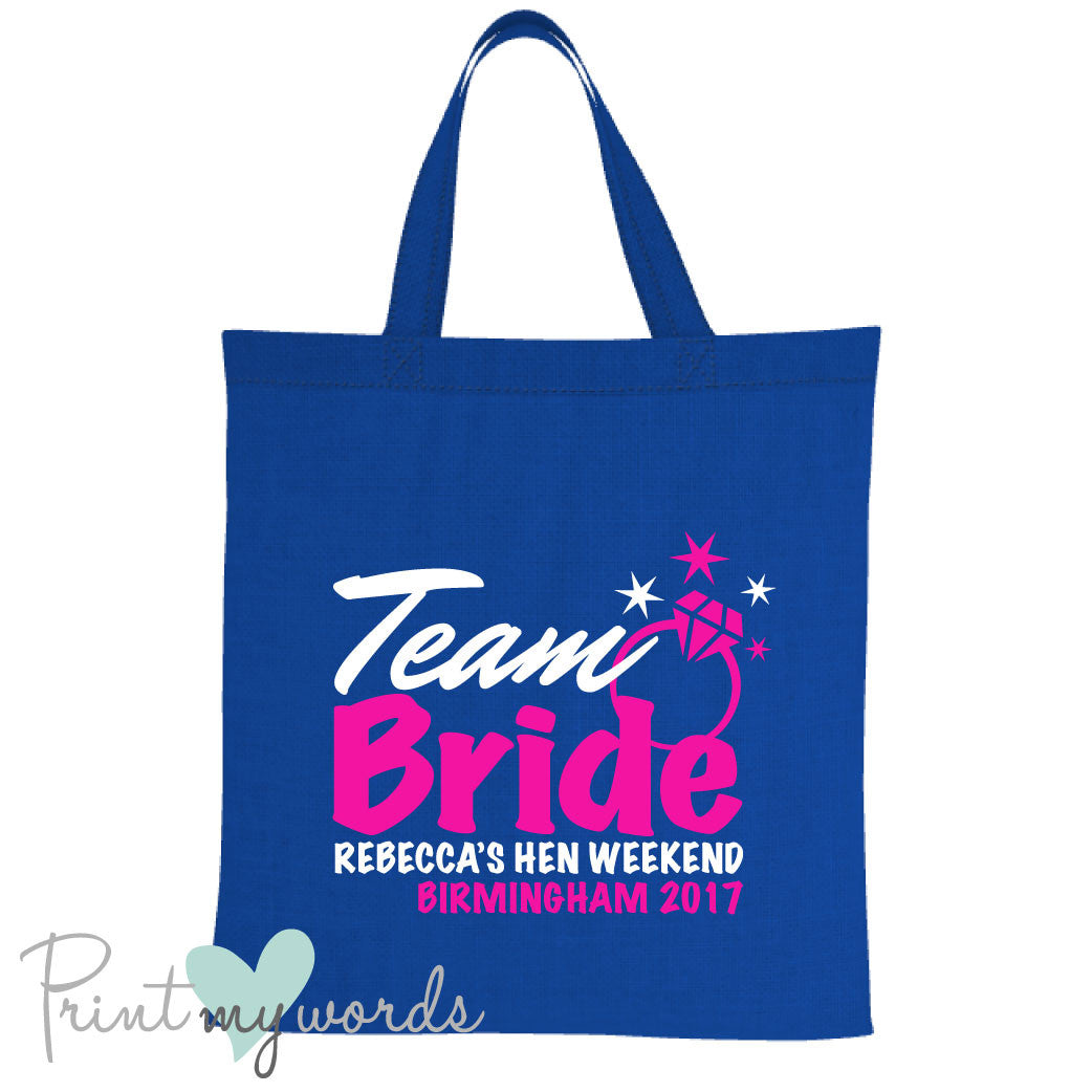 Team Bride Hen Party Tote Bag