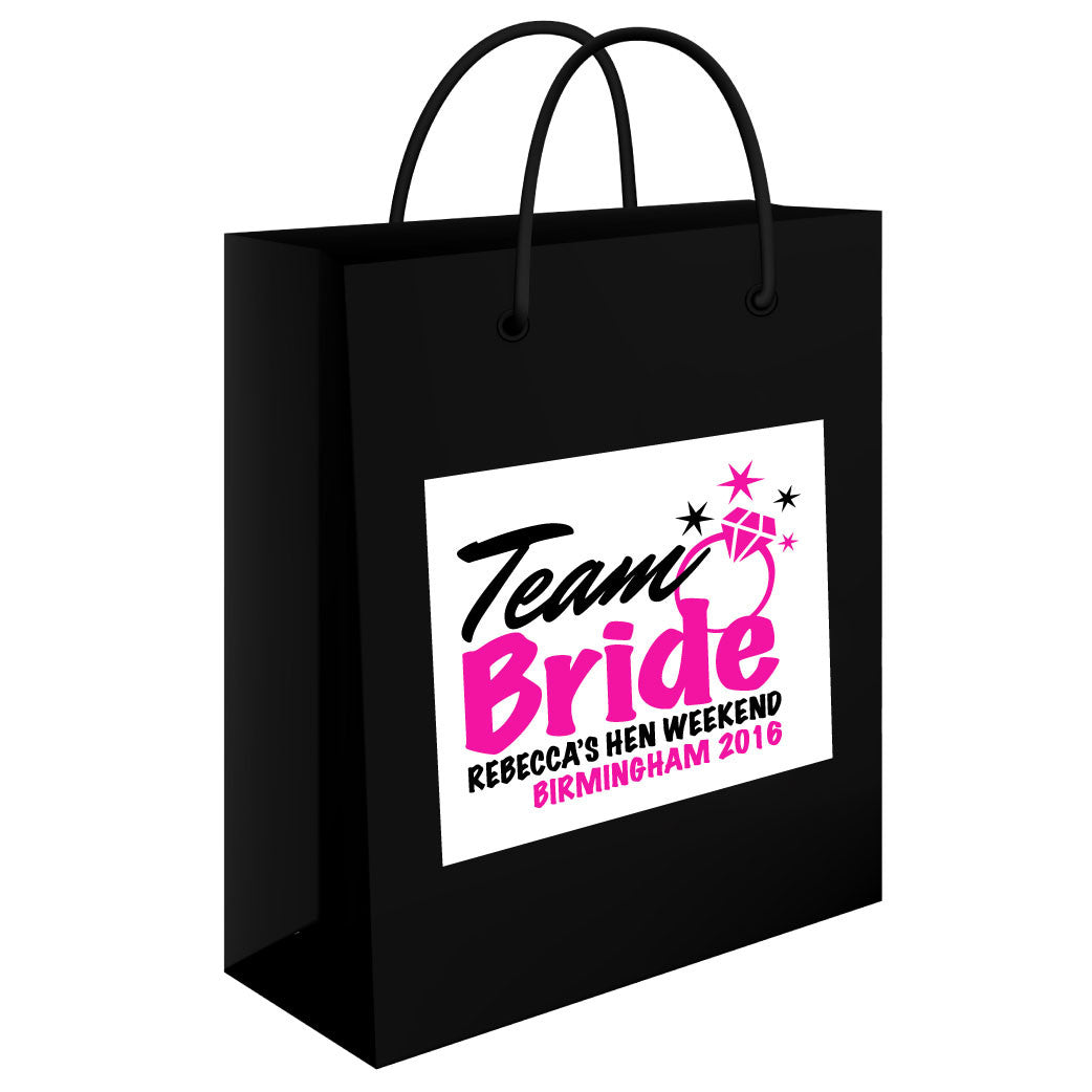 Team Bride Personalised Hen Party Gift Bag