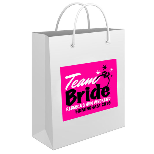Team Bride Personalised Hen Party Gift Bag