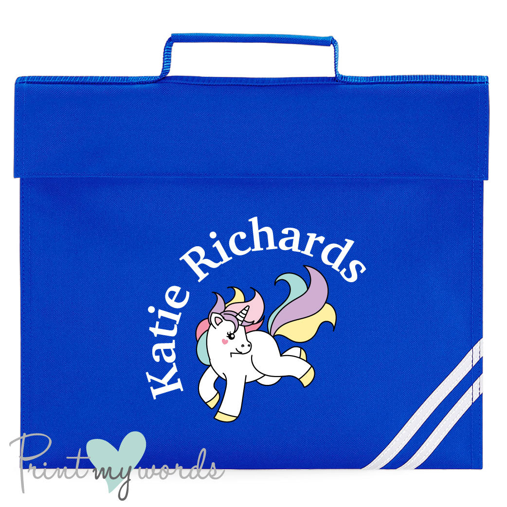 Children's Personalised Unicorn School Book Bag