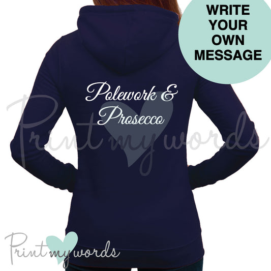 Personalised Write Your Own Message Luxury Font Equestrian Hoodie