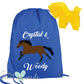 Personalised Equestrian Drawstring Wash Bag - Elegant Design
