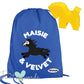 Personalised Equestrian Drawstring Wash Bag - Plodders Design