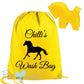 Personalised Equestrian Drawstring Wash Bag - Scroll Design