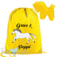 Personalised Equestrian Drawstring Wash Bag - Elegant Design