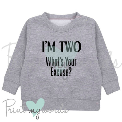 Toddler Baby Funny Sweatshirt - What's Your Excuse?
