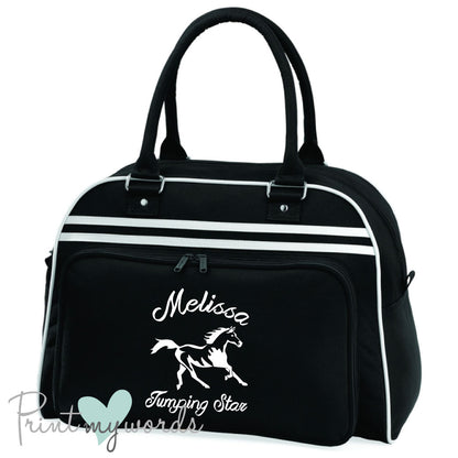 Personalised Equestrian Retro Bowling Bag - Abstract Design