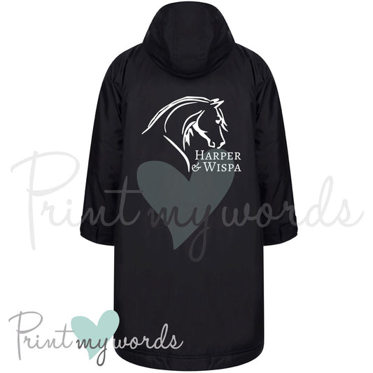Personalised All-Weather Robe Equestrian Long Coat - Abstract Design