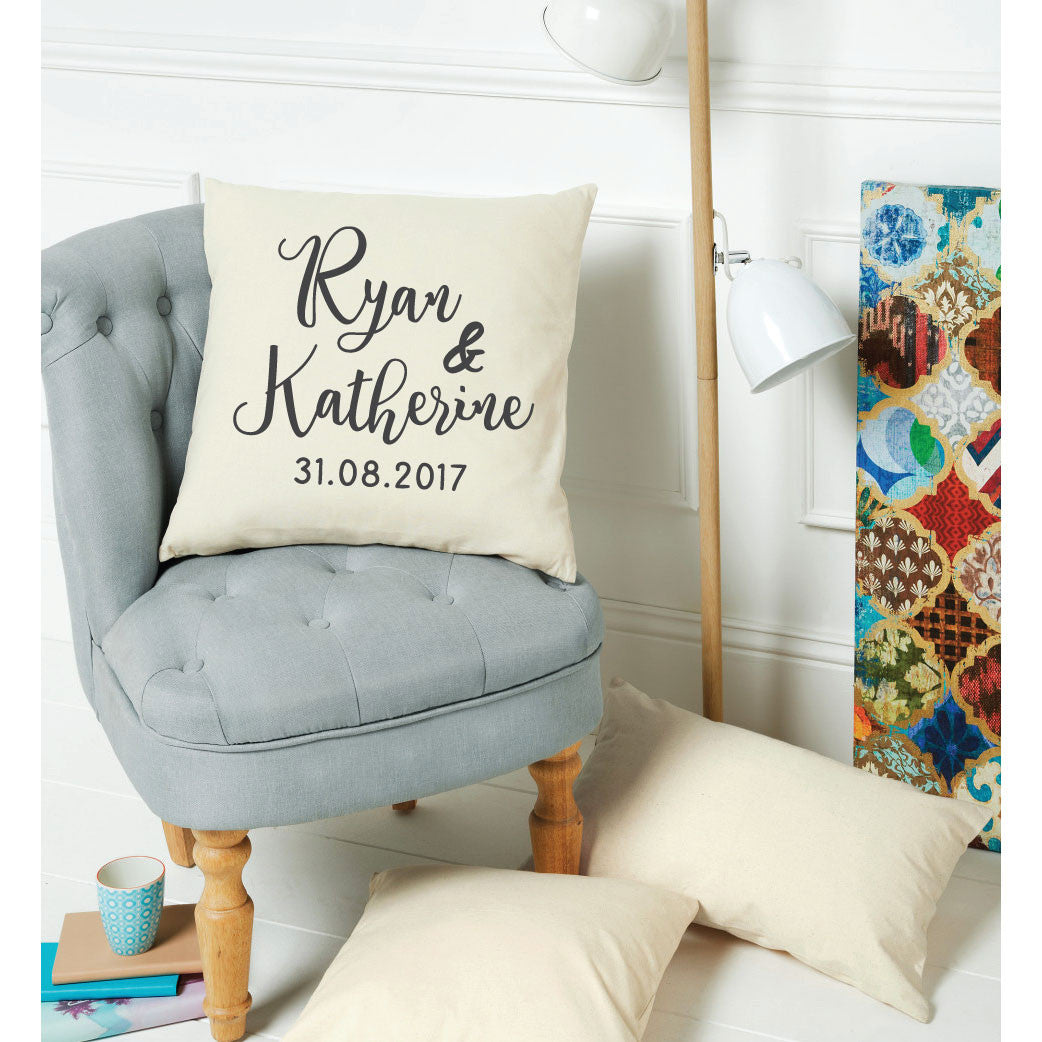 Personalised Anniversary Cushion Cover