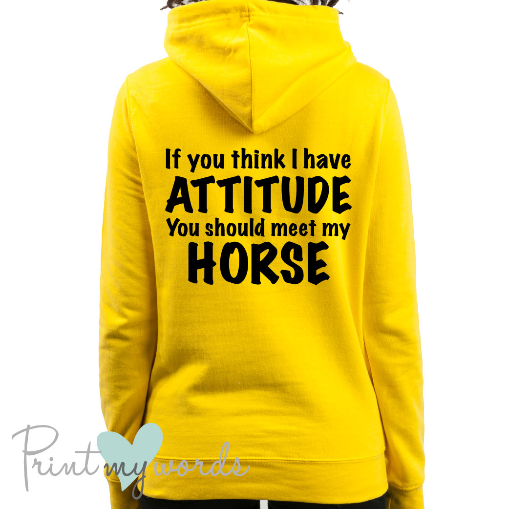 If You Think I Have Attitude Funny Equestrian Hoodie