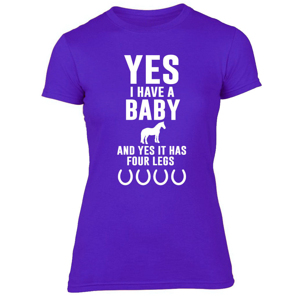 Yes I Have a Baby Funny Equestrian T-shirt