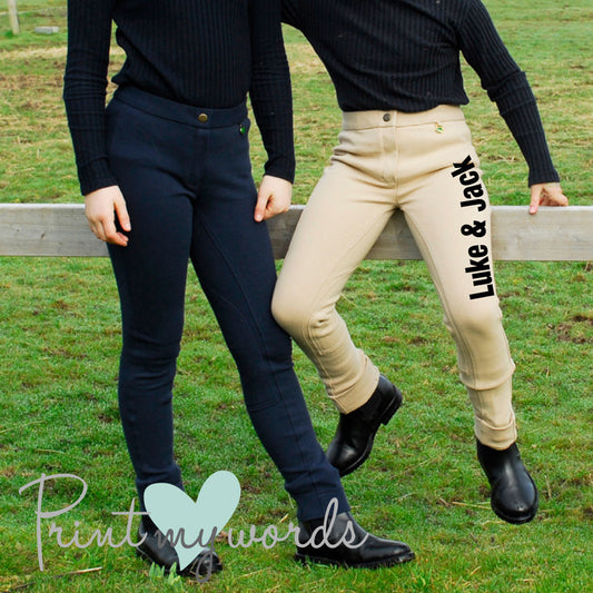 Children's Basic Font Personalised Jodhpurs
