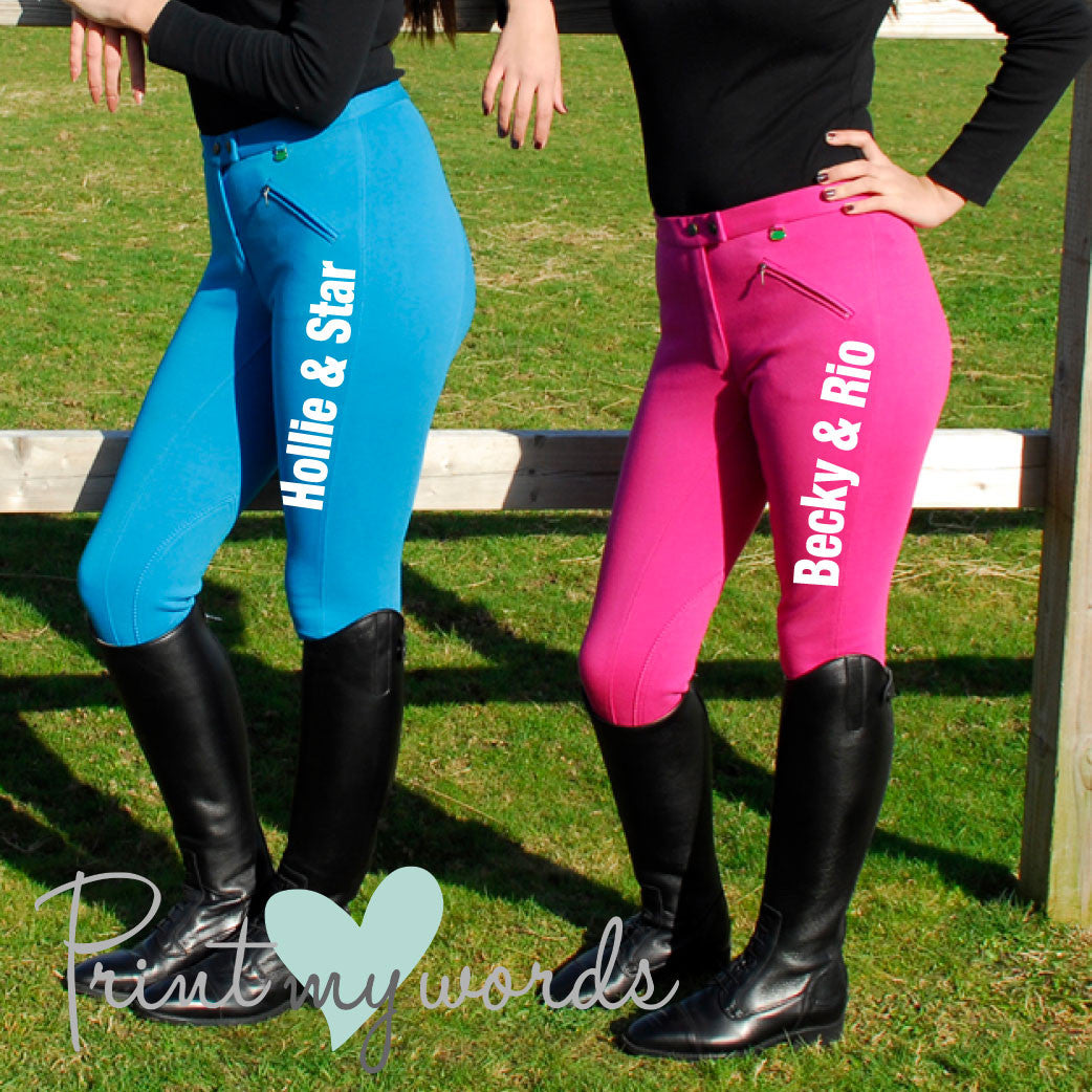 Ladies Basic Font Personalised Jodhpurs