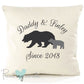 Personalised Daddy & Baby Bear Cushion Cover