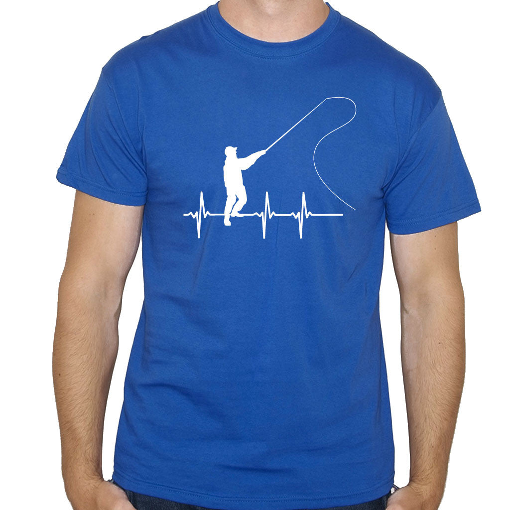 Men's Fishing Heartbeat T-Shirt