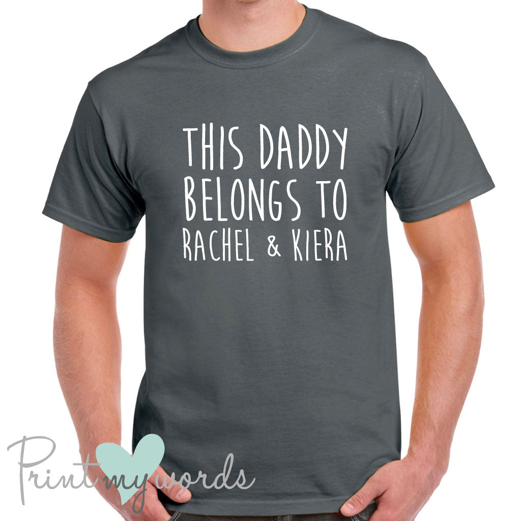 Men's Personalised This Daddy Belongs Father's Day T-Shirt